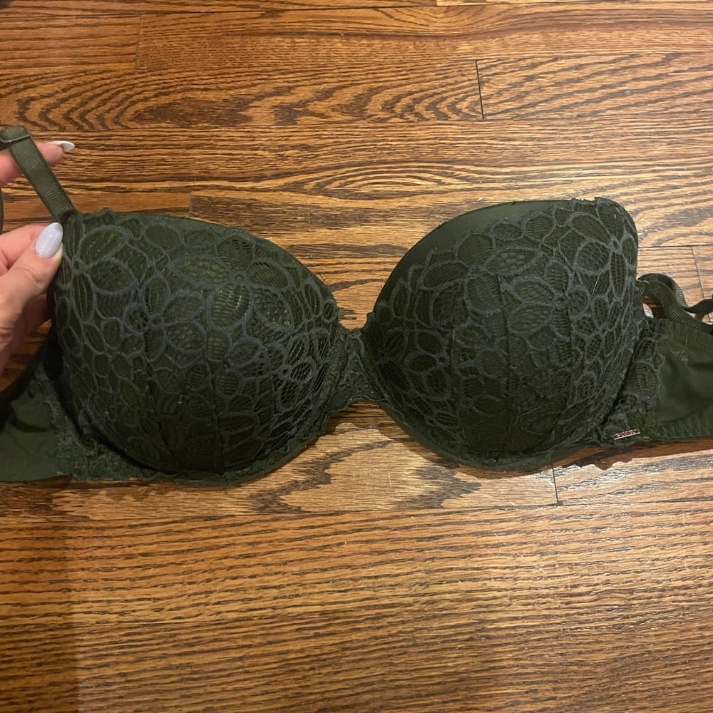 victoria's secret PINK, green lace sexy bra